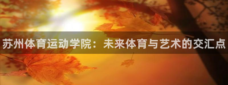 米兰体育官方正版app娱乐网站：苏州体育运动学院：未来体育与